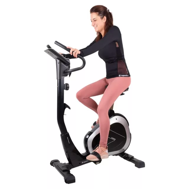 Rower treningowy magnetyczny inSPORTline Klegan ∙ cicha praca ∙ 8 poziomów obciążenia ∙ regulacja siodełka i kierownicy ∙ czujniki tętna ∙ Bluetooth