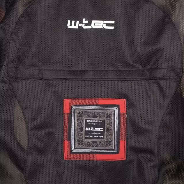 Koszula motocyklowa W-TEC Black Heart Rattlesneak - czarny z czerwonym paskiem