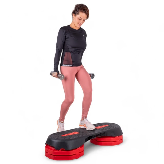 Step fitness / aerobik inSPORTline Escadon ∙ 3 poziomy wysokości ∙ nośność 200 kg ∙ antypoślizgowa powierzchnia ∙ gumowe nóżki