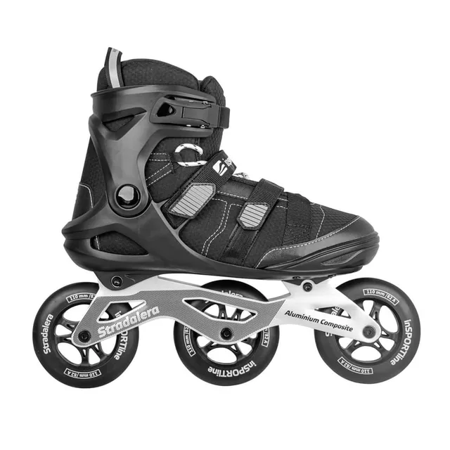 Łyżworolki 3-kołowe inSPORTline Stradalera ∙ koła 110 mm/82A ∙ precyzyjne łożyska ABEC 7 ∙ aluminiowa rama ∙ max. 100 kg