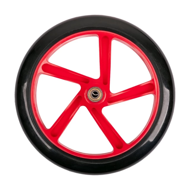 Zapasowe koło przednie z łożyskami do hulajnogi Discola 230x30 mm - Czerwony - Czerwony