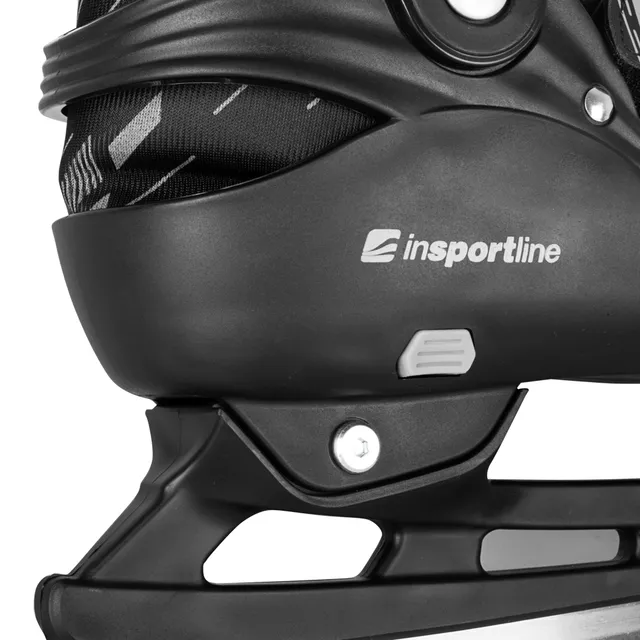 Łyżwy regulowane z ocieplonym futerkiem inSPORTline Niorto (unisex) ∙ kolor czarny ∙ ComfortFit ∙ Thermo Fit ∙ AdjusTouch