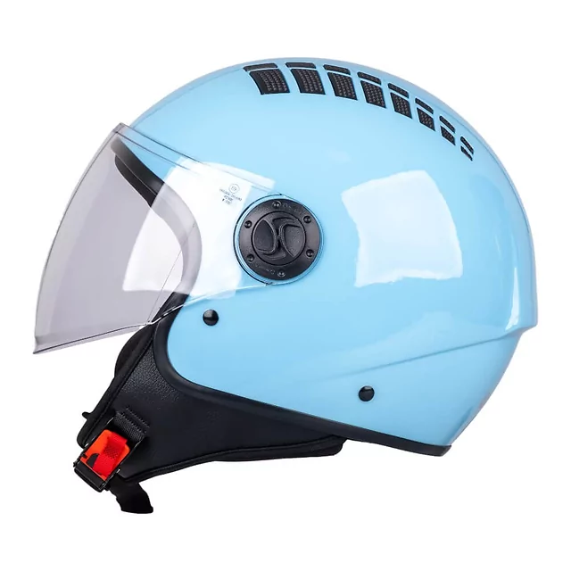 Kask motocyklowy otwarty W-TEC Baraldo Celeste ∙ uchylny wizjer ∙ zapięcie mikrometryczne ∙ wyjmowana wyściółka ∙ homologacja