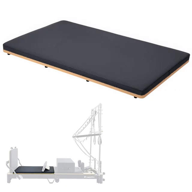 Platforma wypełniająca do reformera Pilates inSPORTline Comfolder EVO ∙ nośność 120 kg ∙ drewno dębowe ∙ skóra PU - Beżowy - Antracyt