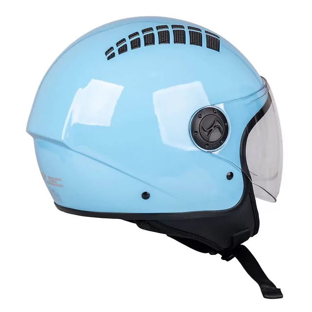 Kask motocyklowy otwarty W-TEC Baraldo Celeste ∙ uchylny wizjer ∙ zapięcie mikrometryczne ∙ wyjmowana wyściółka ∙ homologacja