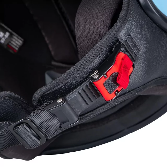 Kask motocyklowy otwarty W-TEC Baraldo Celeste ∙ uchylny wizjer ∙ zapięcie mikrometryczne ∙ wyjmowana wyściółka ∙ homologacja