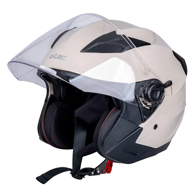 Kask motocyklowy otwarty W-TEC Barcela Bufalo ∙ blenda przeciwsłoneczna ∙ regulowana wentylacja ∙ homologacja ECE 22.06