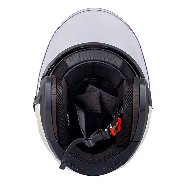 Kask motocyklowy otwarty W-TEC Barcela - Biały błyszczący