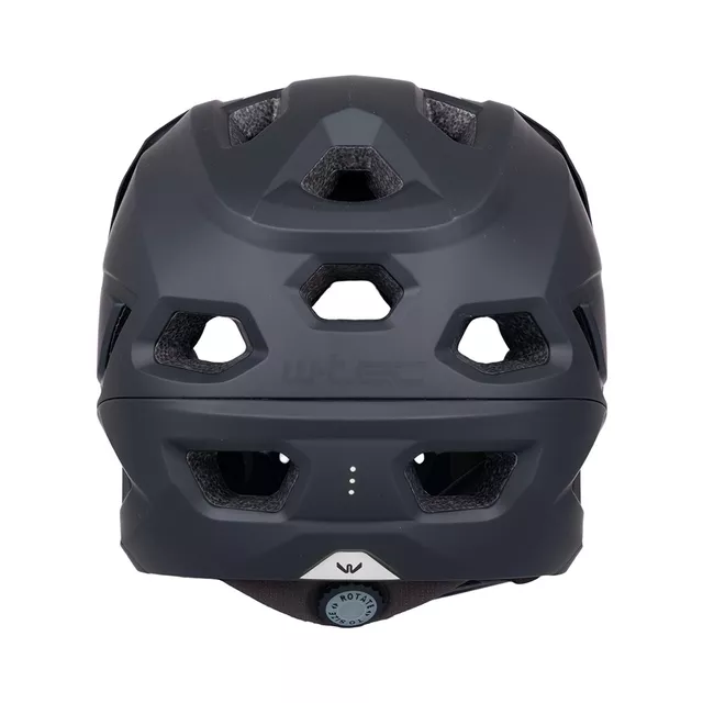 Kask downhillowy full face W-TEC Calheto ∙ odpinany regulowany daszek ∙ wentylacja 16 otworów ∙ wyjmowana wyściółka - Czarno-srebrny