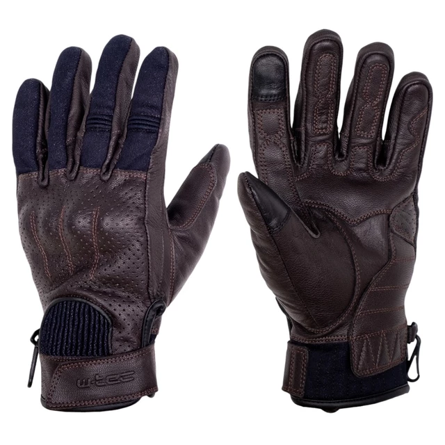 Letnie skórzane rękawice motocyklowe W-TEC Fowlar