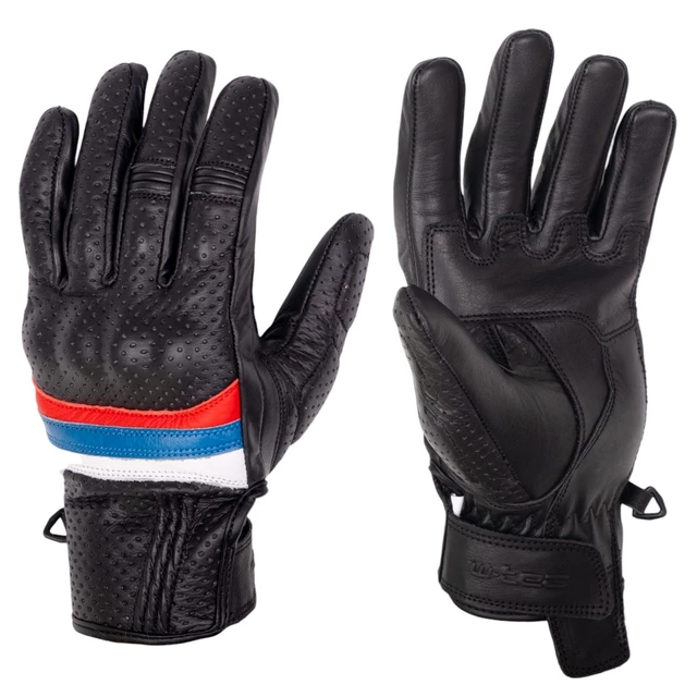 Letnie skórzane rękawice motocyklowe W-TEC Laudero - Beżowy