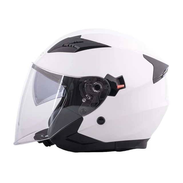 Kask motocyklowy otwarty z blendą W-TEC Putta - Biały perłowy