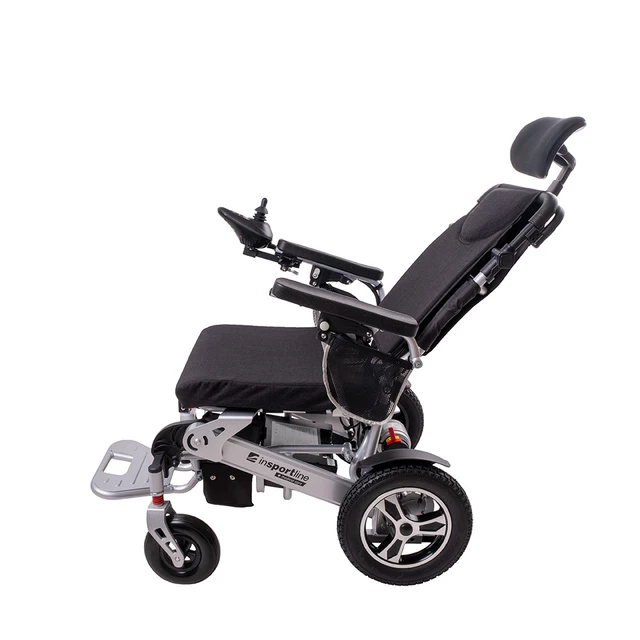 Elektryczny wózek inwalidzki inSPORTline Hawkie Evo II ∙ 700 W ∙ regulowane oparcie ∙ 130 kg - Srebrny