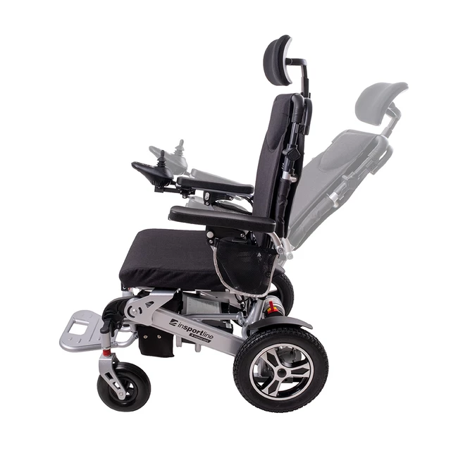 Elektryczny wózek inwalidzki inSPORTline Hawkie Evo II ∙ 700 W ∙ regulowane oparcie ∙ 130 kg - Srebrny