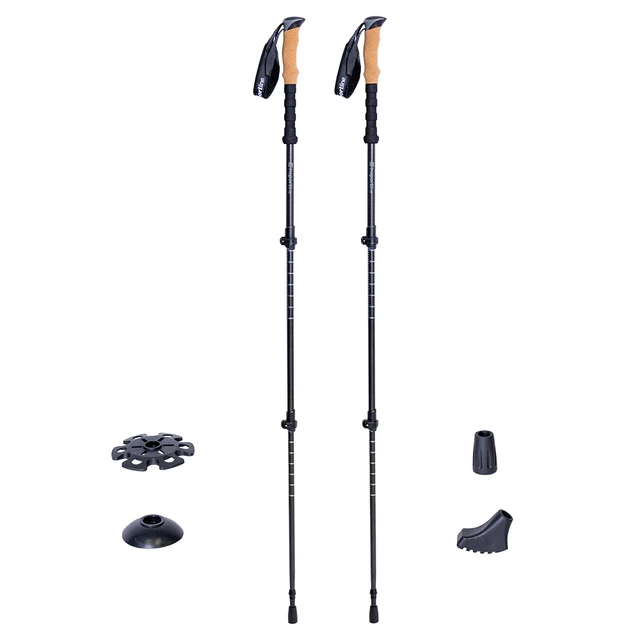 Teleskopowe kijki trekkingowe carbonowe inSPORTline Portello - OUTLET