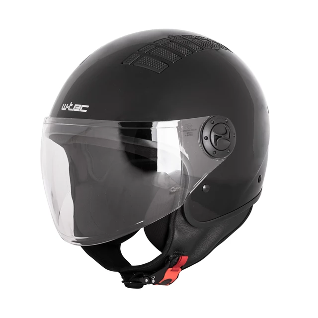 Kask motocyklowy otwarty W-TEC Baraldo - Czarny matowy - Czarny błyszczący