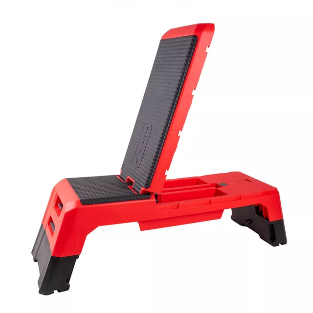 Step regulowany z funkcją ławki 2w1 inSPORTline AeroBench ∙ regulowana wysokość ∙ oparcie 0-80° ∙ nośność 150 kg