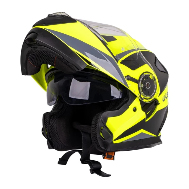 Kask motocyklowy pełny W-TEC Banelmeda - Czarny-fluo żółty