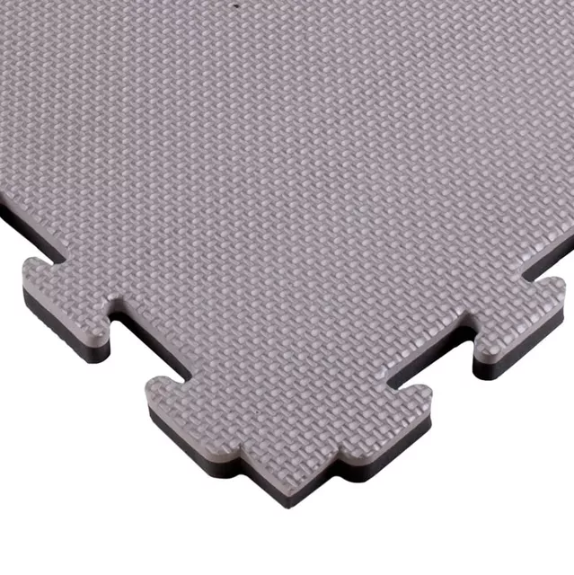 Mata Puzzle tatami podkładka do ćwiczeń inSPORTline Sazegul 100x100x2 cm - mousse mousse-czarny, wzór 5 pasków