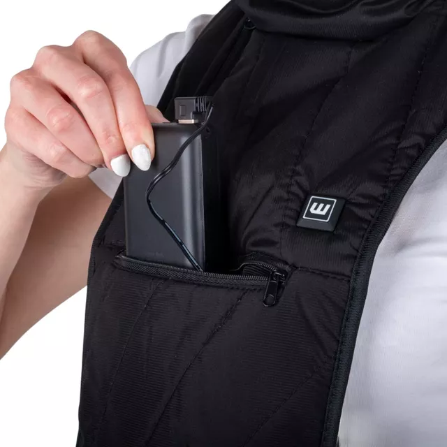 Grzejący komin W-TEC HEATneck ∙ ogrzewanie 45-65°C ∙ 3 tryby ∙ włókna węglowe ∙ USB 5V/2A ∙ do 8 h pracy ∙ na szyję i klatkę
