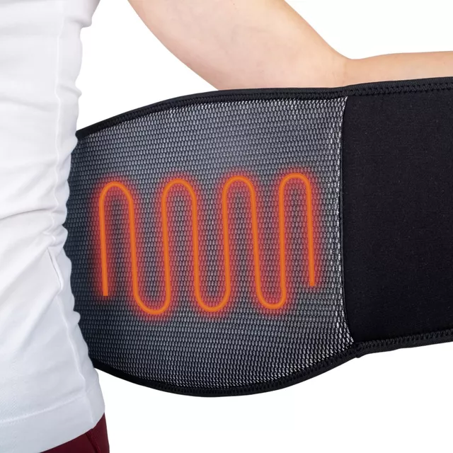 Pas grzewczy / lędźwiowy na plecy W-TEC HEATbelt ∙ rozmiar S-XL ∙ 3 tryby ∙ z kieszenią na powerbank