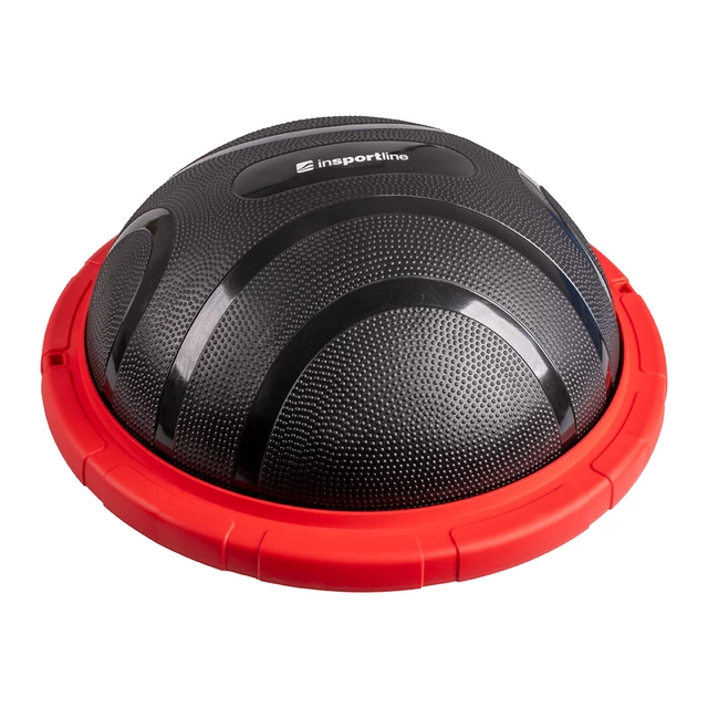 Trener równowagi inSPORTline Dome Edge ∙ poduszka balansująca ∙ dwustronna ∙ Ø 60 cm ∙ do 150 kg ∙ antypoślizgowa powierzchnia - Czerwono-czarny - Czerwono-czarny