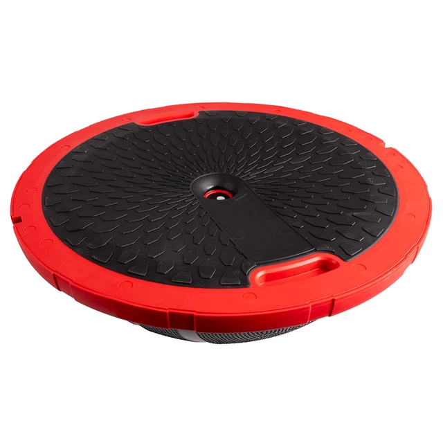 Trener równowagi inSPORTline Dome Edge ∙ poduszka balansująca ∙ dwustronna ∙ Ø 60 cm ∙ do 150 kg ∙ antypoślizgowa powierzchnia - Czerwono-czarny