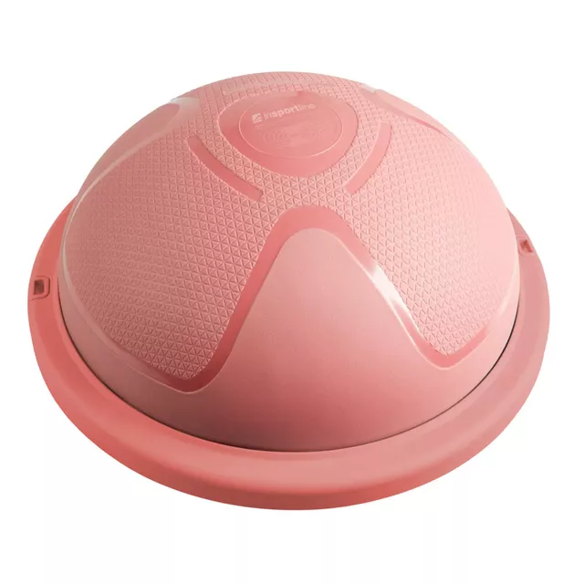 Podkładka do balansowania / trener równowagi inSPORTline Dome Compact ∙ kompaktowa ∙ nośność 150 kg ∙ dwustronna ∙ antypoślizgowa - Czarny - Różowy