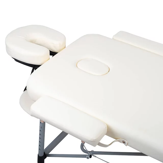 Stół do masażu inSPORTline Morrani ∙ 2-częściowy aluminiowy ∙ nośność 250 kg ∙ waga 15 kg ∙ regulowana wysokość ∙ torba transportowa - Czarny