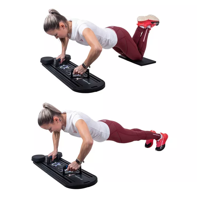 Wielofunkcyjna deska do pompek i pilatesu inSPORTline Pushap Zen ∙ z gumami oporowymi ∙ wielopozycyjna