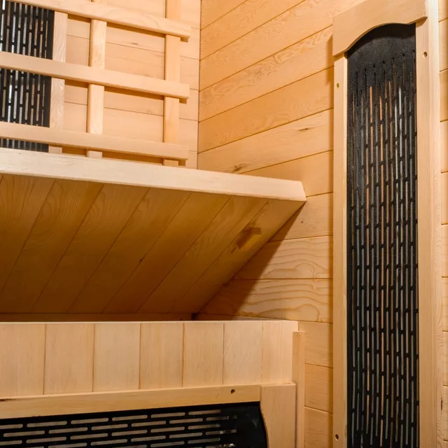Sauna na podczerwień inSPORTline Mettsa 100 ∙ 4 promienniki ceramiczne ∙ chromoterapia 7 kolorów ∙ Bluetooth ∙ jonizator