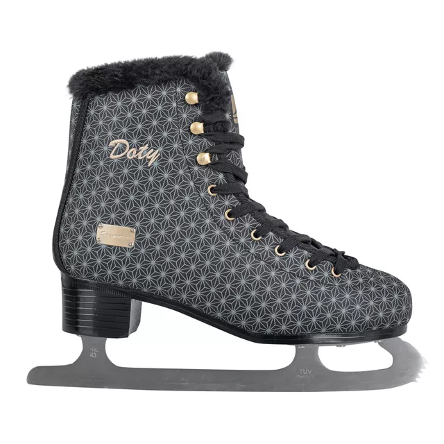 Łyżwy figurowe z futerkiem damskie WORKER Doty ∙ wyściółka ∙ ComfortFit ∙ Thermo Fit ∙ Safety Ankle ∙ stal nierdzewna
