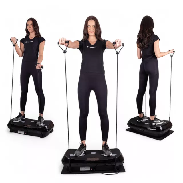 Platforma wibracyjna z linkami inSPORTline Julisa ∙ wibracje 3D ∙ 3 silniki ∙ moc 440 W ∙ 60 poziomów drgań ∙ antypoślizgowa podstawa