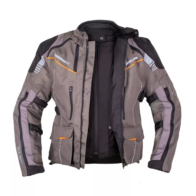Turystyczna kurtka motocyklowa W-TEC Smackton - czarno-szaro-pomarańczowy