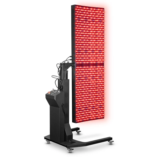 Panel LED do terapii światłem inSPORTline Supetar ∙ 300 diod RED + NIR ∙ timer i pilot ∙ montaż ścienny/stojak - Czarny