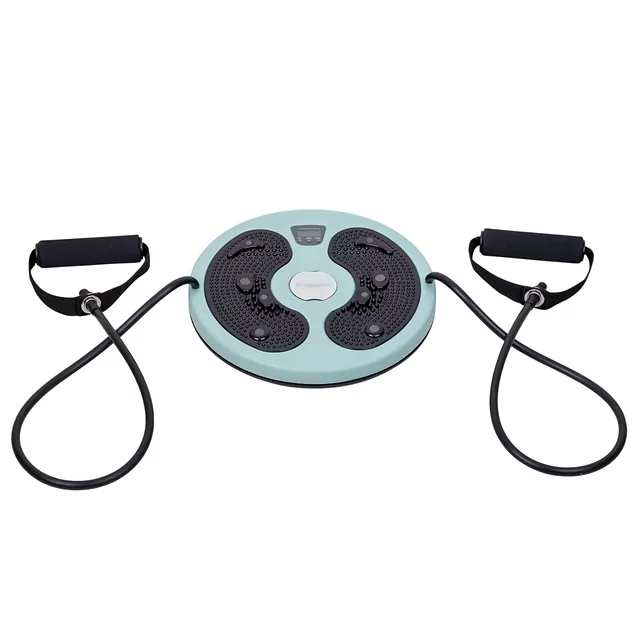 Twister obrotowy inSPORTline Twist Digital ∙ licznik LCD ∙ 2 ekspandery ∙ punkty magnetyczne ∙ średnica 28 cm ∙ nośność 90 kg - Miętowy