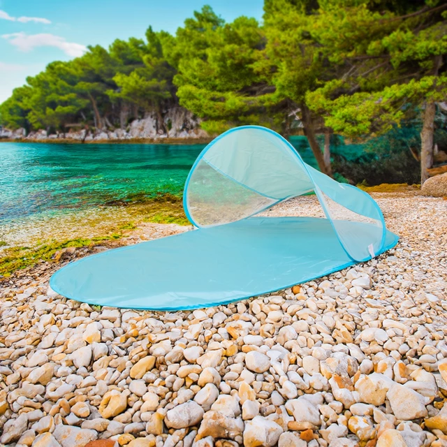 Namiot plażowy samorozkładający się inSPORTline Gondara ∙ pop-up ∙ ochrona UV UPF40+ ∙ ultralekki 0,27 kg ∙ siatka wentylacyjna ∙ odporny na wiatr