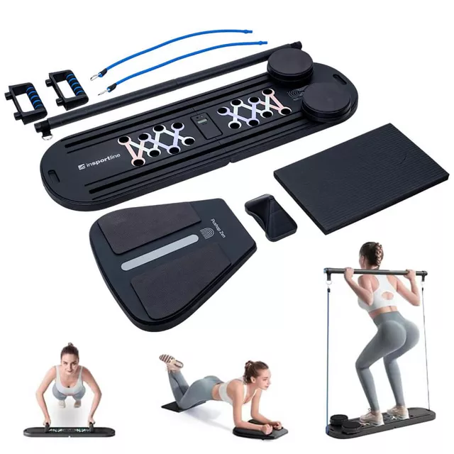 Wielofunkcyjna deska do pompek i pilatesu inSPORTline Pushap Zen ∙ z gumami oporowymi ∙ wielopozycyjna