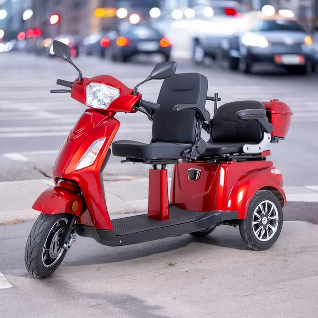 Trójkołowy wózek elektryczny inSPORTline Zorica Duo ∙ dwumiejscowy ∙ 1000 W ∙ zasięg do 40 km ∙ 25 km/h ∙ nośność 285 kg