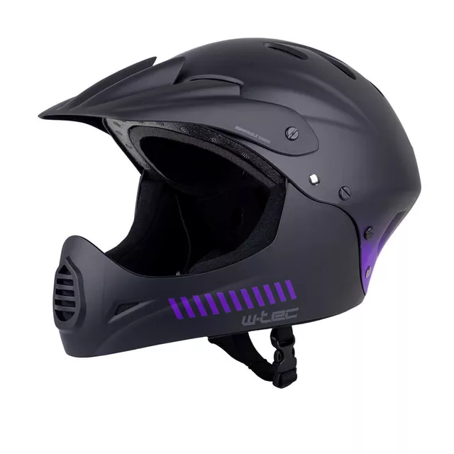 Kask Downhill W-TEC Campanero Noir ∙ full face ∙ wytrzymały ∙ bezpieczny ∙ komfortowa wyściółka ∙ system wentylacji