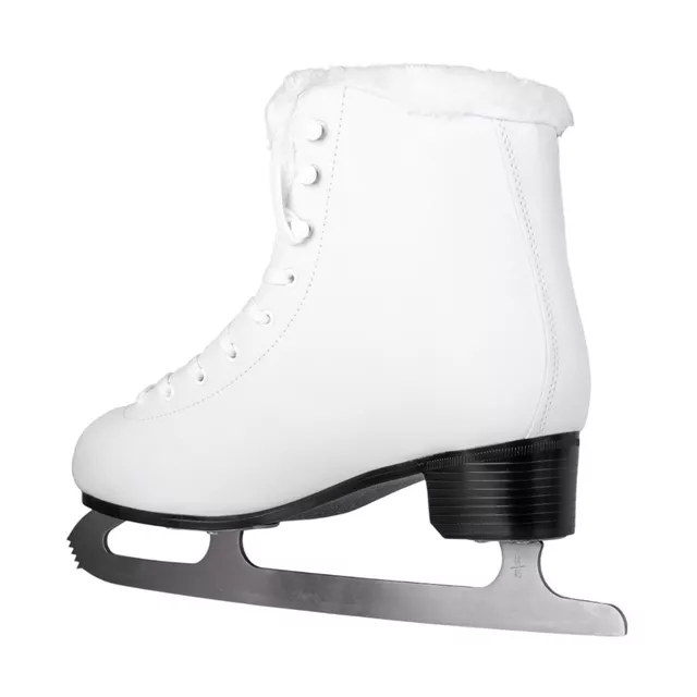 Damskie łyżwy figurowe z ciepłym futerkiem inSPORTline Glacy ∙ system Safety Ankle ∙ amortyzacja Comfort Fit ∙ stal TÜV