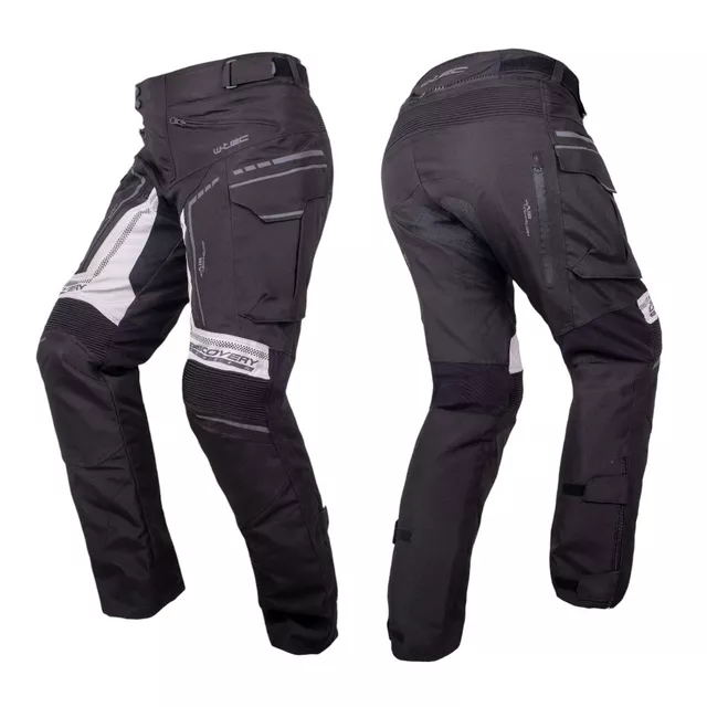 Męskie spodnie motocyklowe W-TEC Perguso - Czarny - Czarny