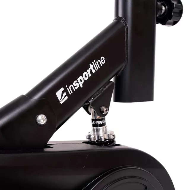 Rower treningowy spinningowy inSPORTline Alfan ∙ czarny ∙ opór manualny ∙ czujniki tętna ∙ uchwyt na tablet ∙ wyświetlacz LCD