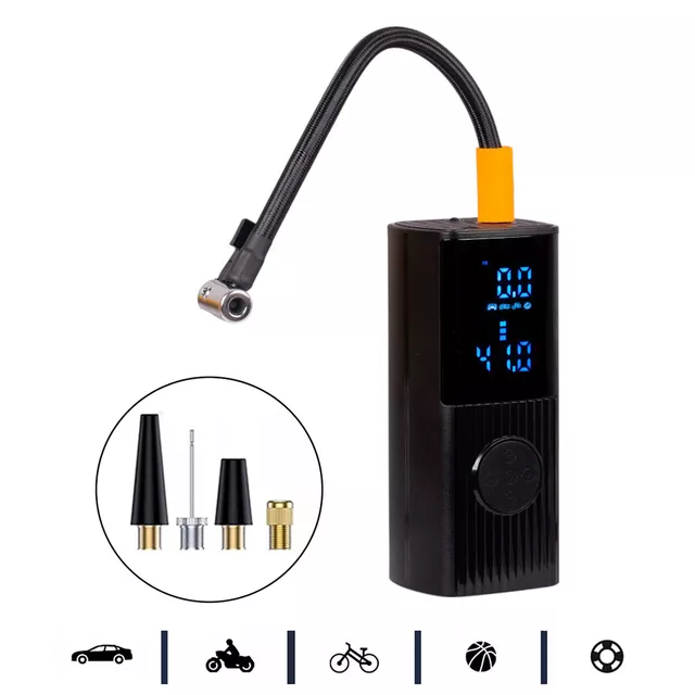 Pompka elektryczna akumulatorowa z powerbankiem 2w1 inSPORTline Dukefira ∙ kompresor ∙ max 150 PSI  ∙ światło LED ∙ 4 tryby ∙ 6000 mAh
