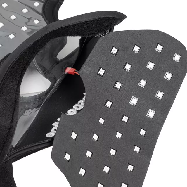 Opaska na kolano i łokieć z podczerwienią inSPORTline Infracor ∙ światło czerwone i NIR ∙ 64 LED ∙ timer 5-30 min ∙ regulacja na rzep ∙ regeneracja tkanek