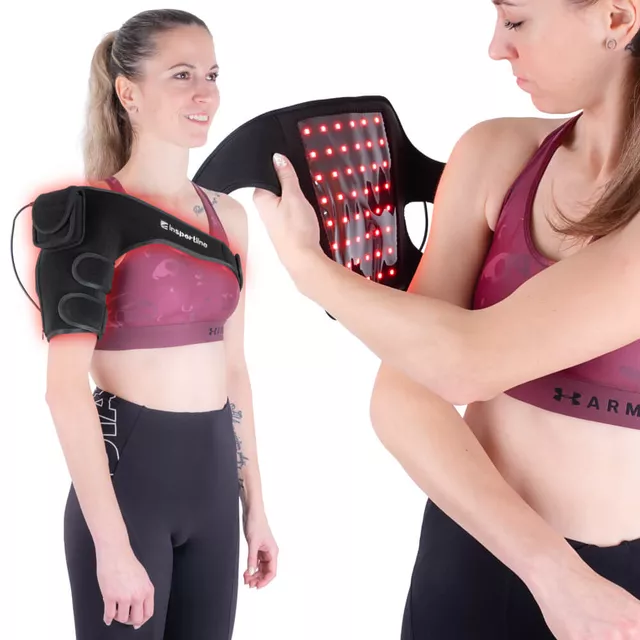 Opaska na ramię z podczerwienią inSPORTline Infracor Shoulder ∙ orteza barkowa ∙ 48 diod LED ∙ 4 poziomy intensywności ∙ timer 30 min ∙ bateria litowa