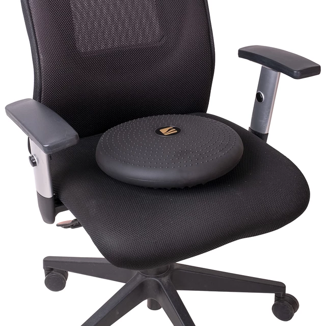 Poduszka masująca premium inSPORTline Bumy Sitpad Deluxe ∙ ø 33 cm ∙ wys. 6 cm ∙ max. 300 kg ∙ regulowana twardość ∙ PVC - Czarny
