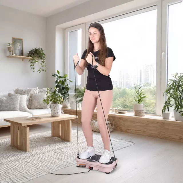 Platforma wibracyjna z linkami inSPORTline Maviro  ∙ głośnik ∙ Bluetooth ∙ USB ∙ 99 prędkości ∙ pilot ∙ antypoślizgowa powierzchnia - róża