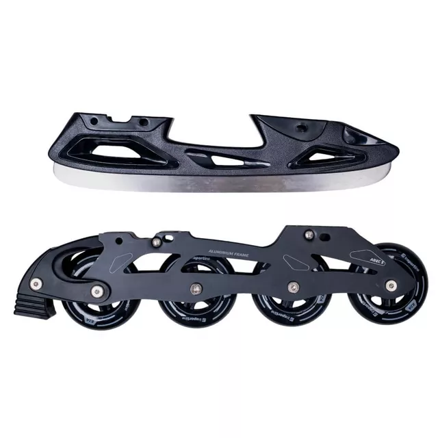 Łyżworolki z wymienną płozą inSPORTline Noctys ∙ 2w1 ∙ system FITGO® ∙ klamra MicroLock ∙ wkładka Comfort Fit ∙ kółka PU 82A ∙ nośność 100 kg