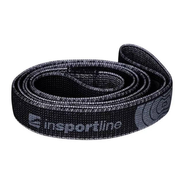Guma oporowa (opaska) do ćwiczeń inSPORTline Rand XXX Strong ∙ 208 × 3,3 cm ∙ opór do 17 kg - Ciemny szary